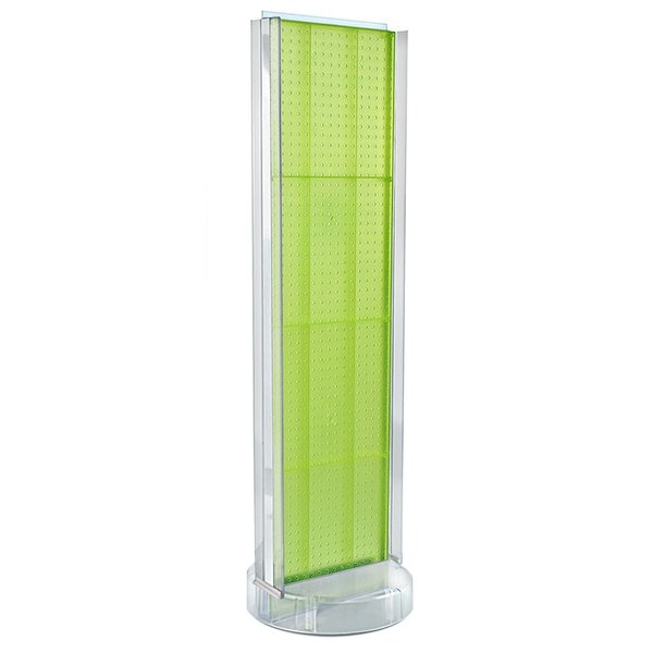 Azar Displays 2 Sided- Green Pegboard Floor Display w/C-Channel 700788-GRE